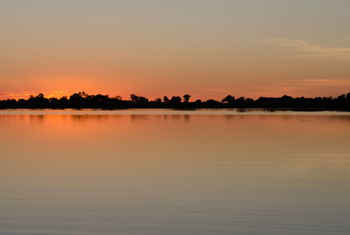 Okavango Sonnenuntergang